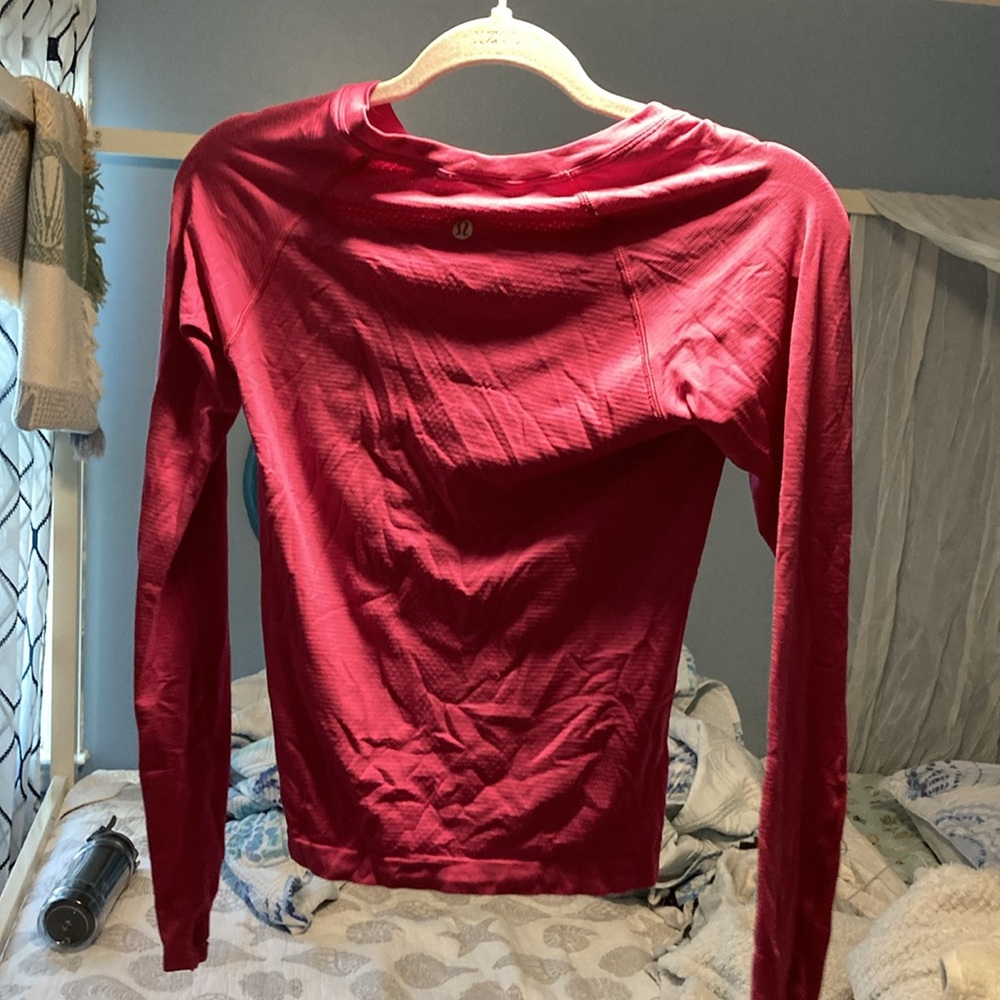 FREE SHIPPING - Lululemon vibrant pink long sleeve shirt
